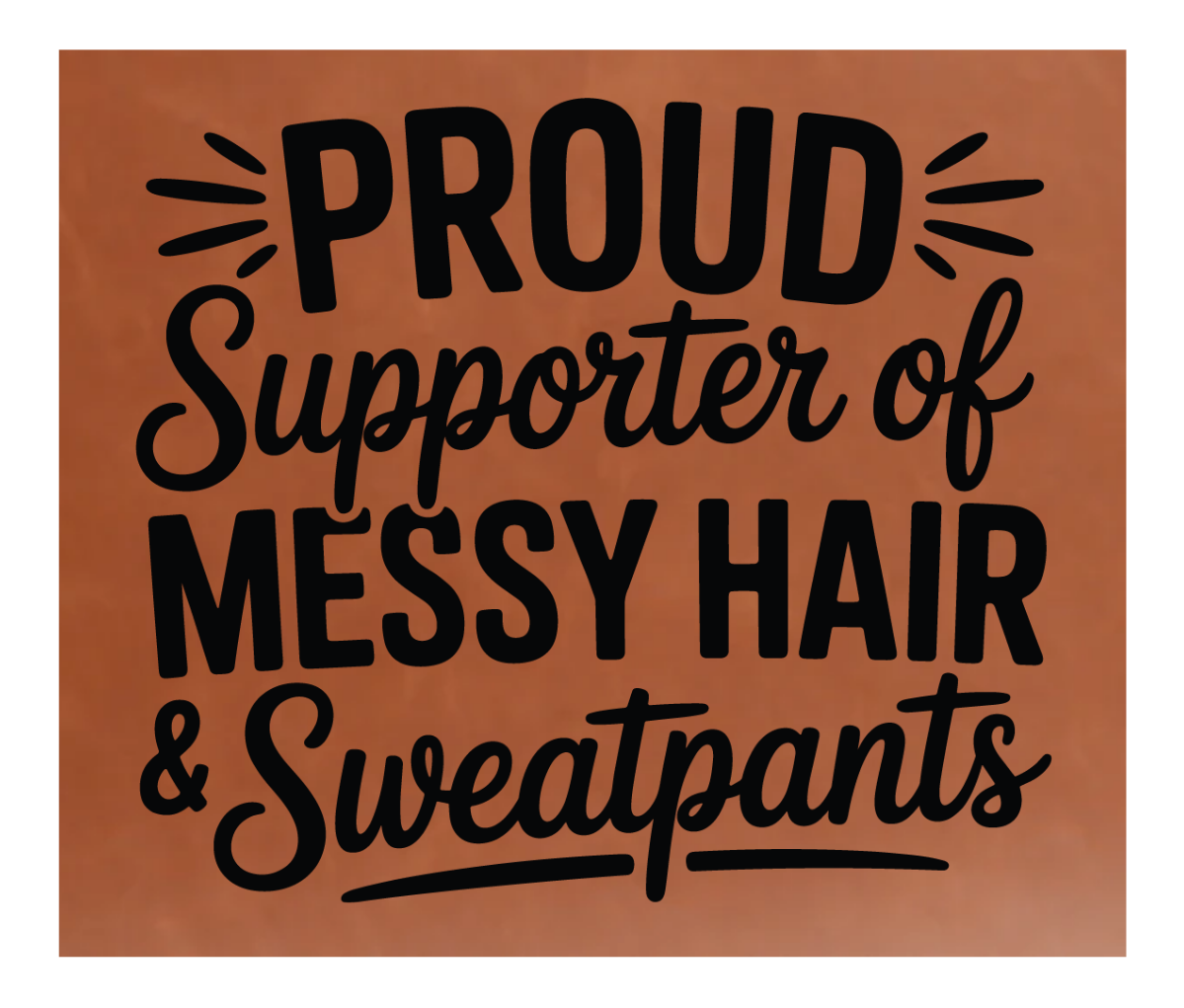 Proud Supporter Of Messy Hair  Leather Patch