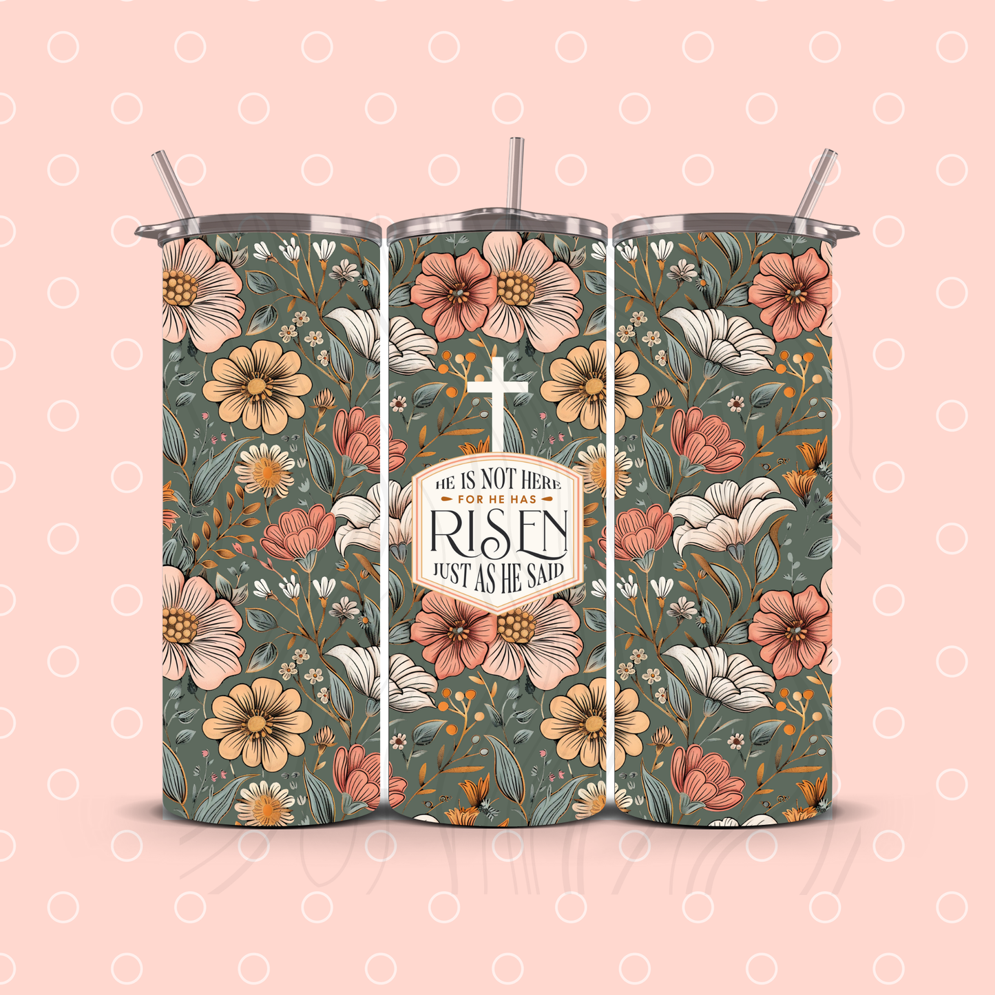 He Is Risen Tumbler Transfer