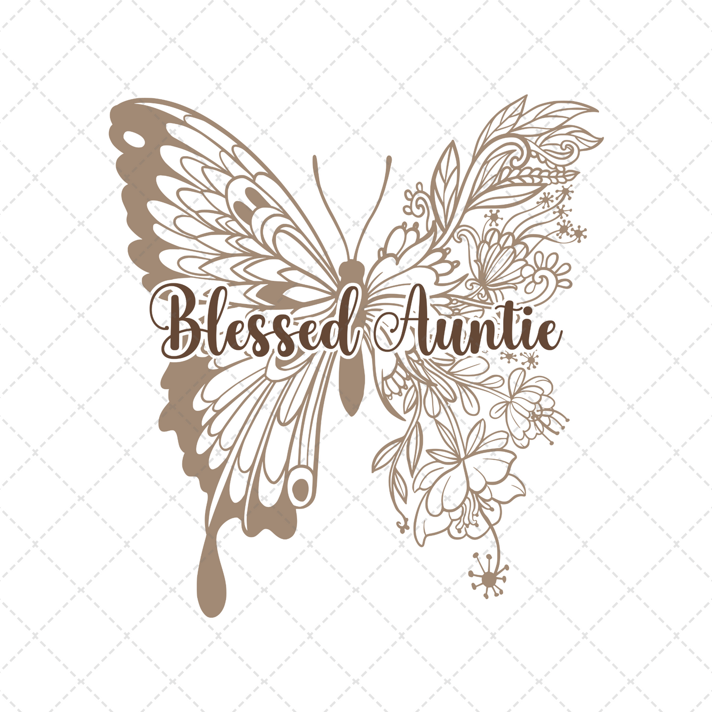 Blessed Auntie Butterfly Transfer