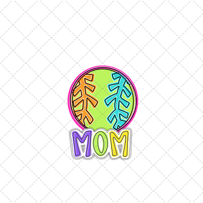 Bright Dotty Softball Mom Transfer ** TWO PART* SOLD SEPARATELY**
