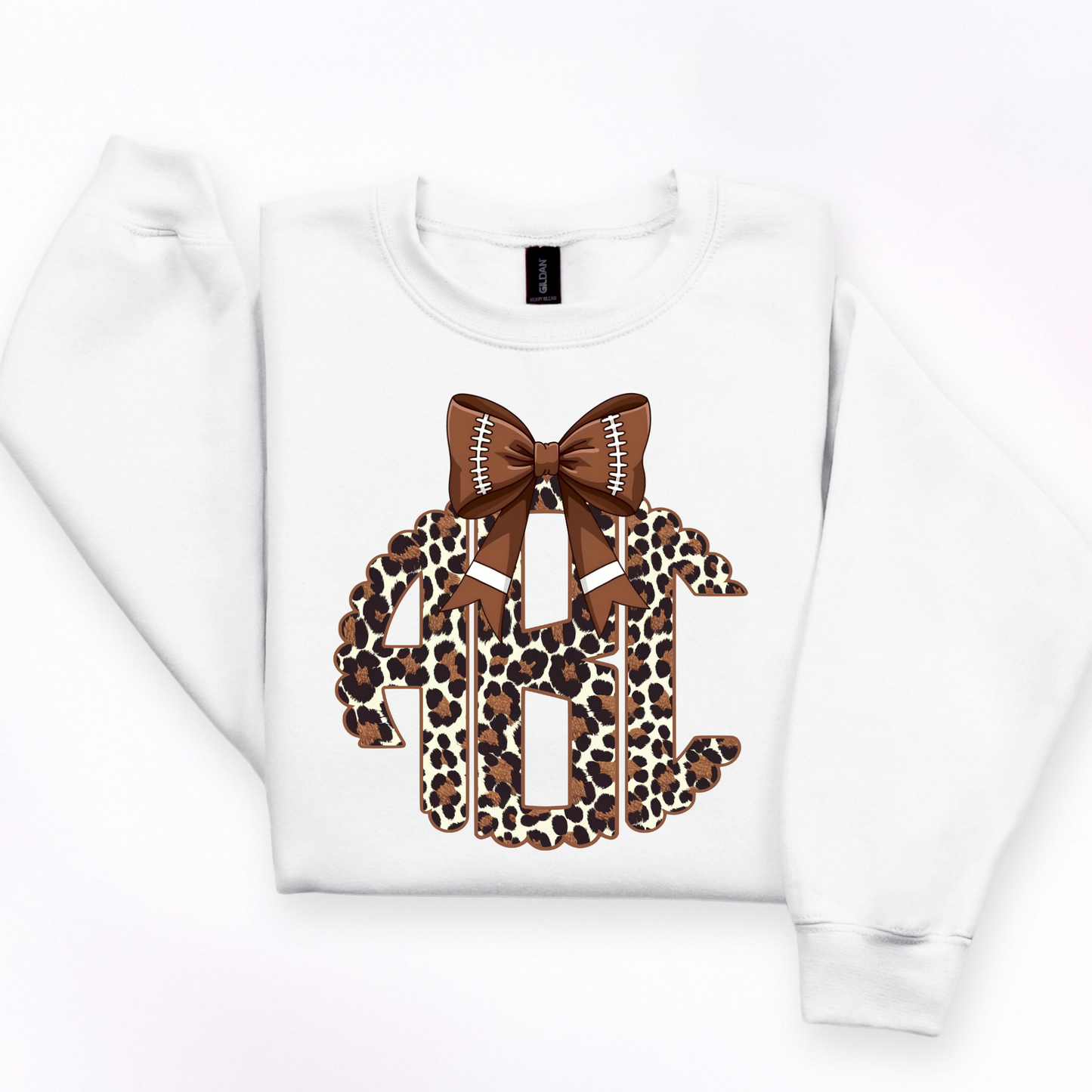Leopard Football Coquette - Custom Monogram Transfer