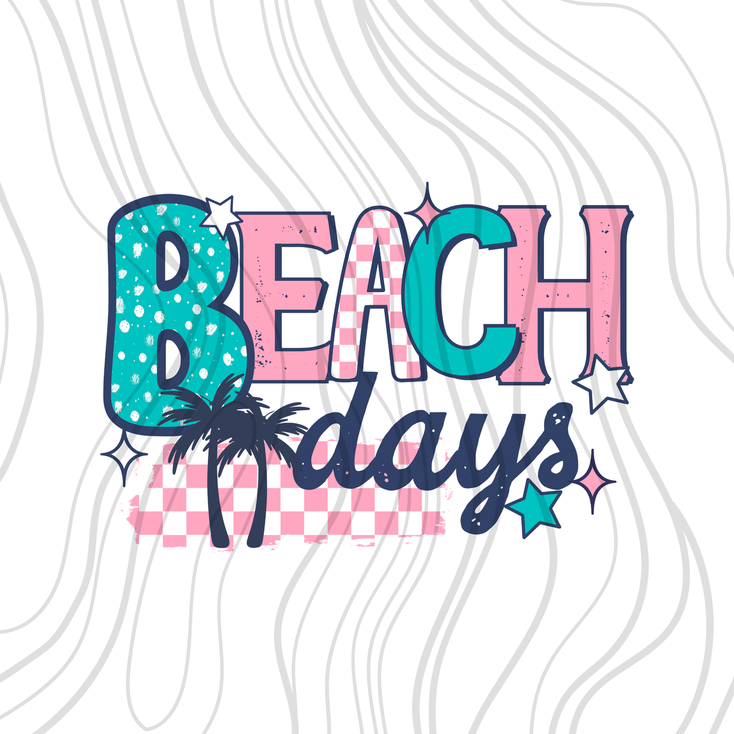 Checkered Beach Days Transfer