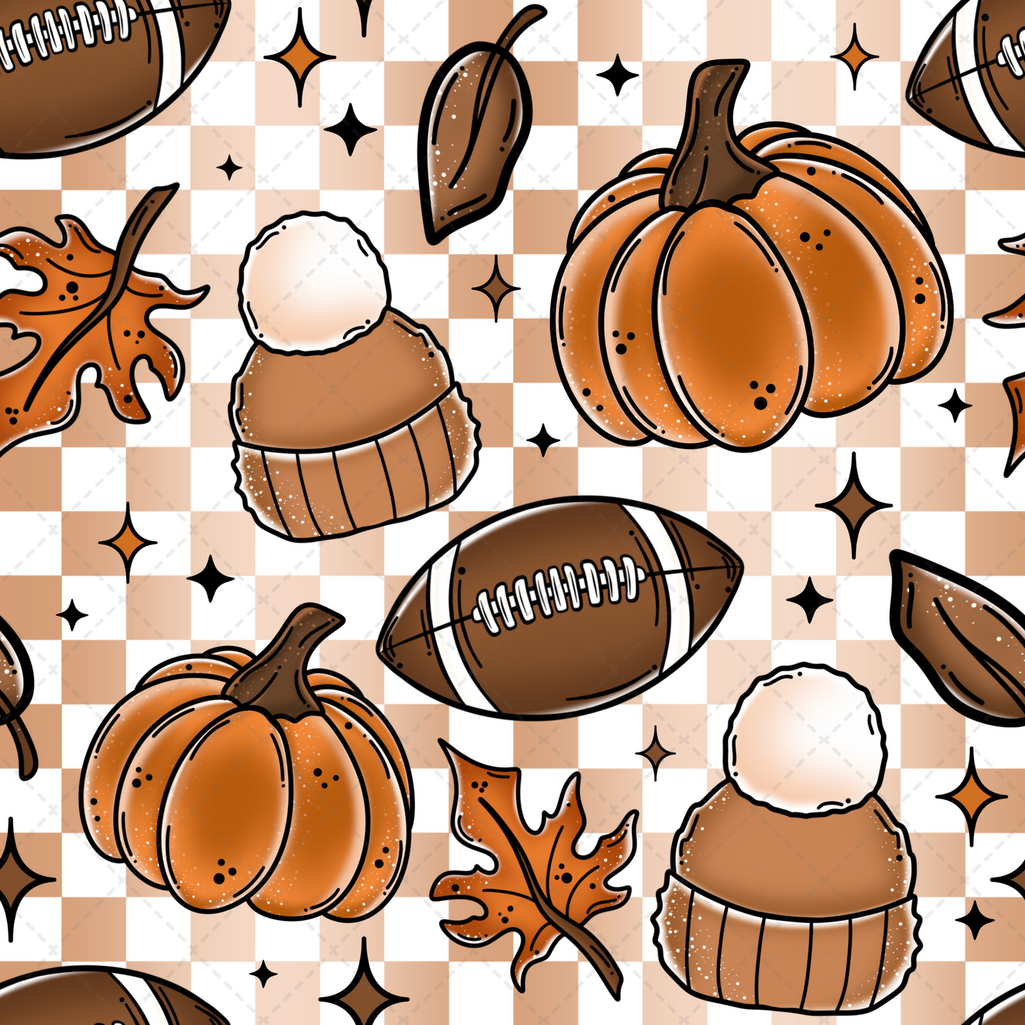 Fall Things Seamless Large Tumbler Wrap - Sublimation Transfer