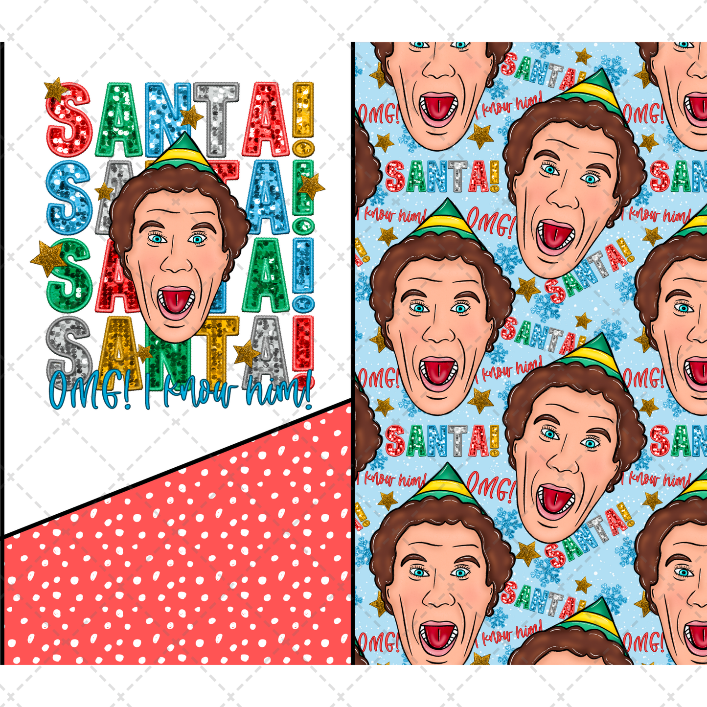 Santa Omg - Sublimation Transfer