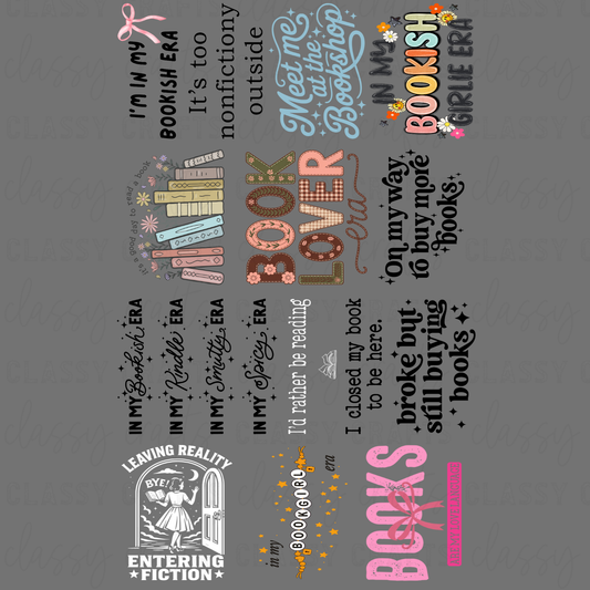 Book Lover Era - 30x48 - PREMADE GANG SHEET