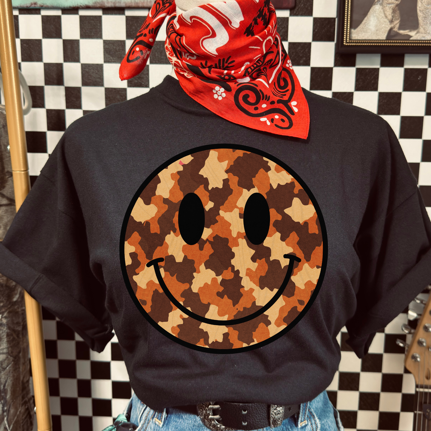 Camo Smiley Transfer