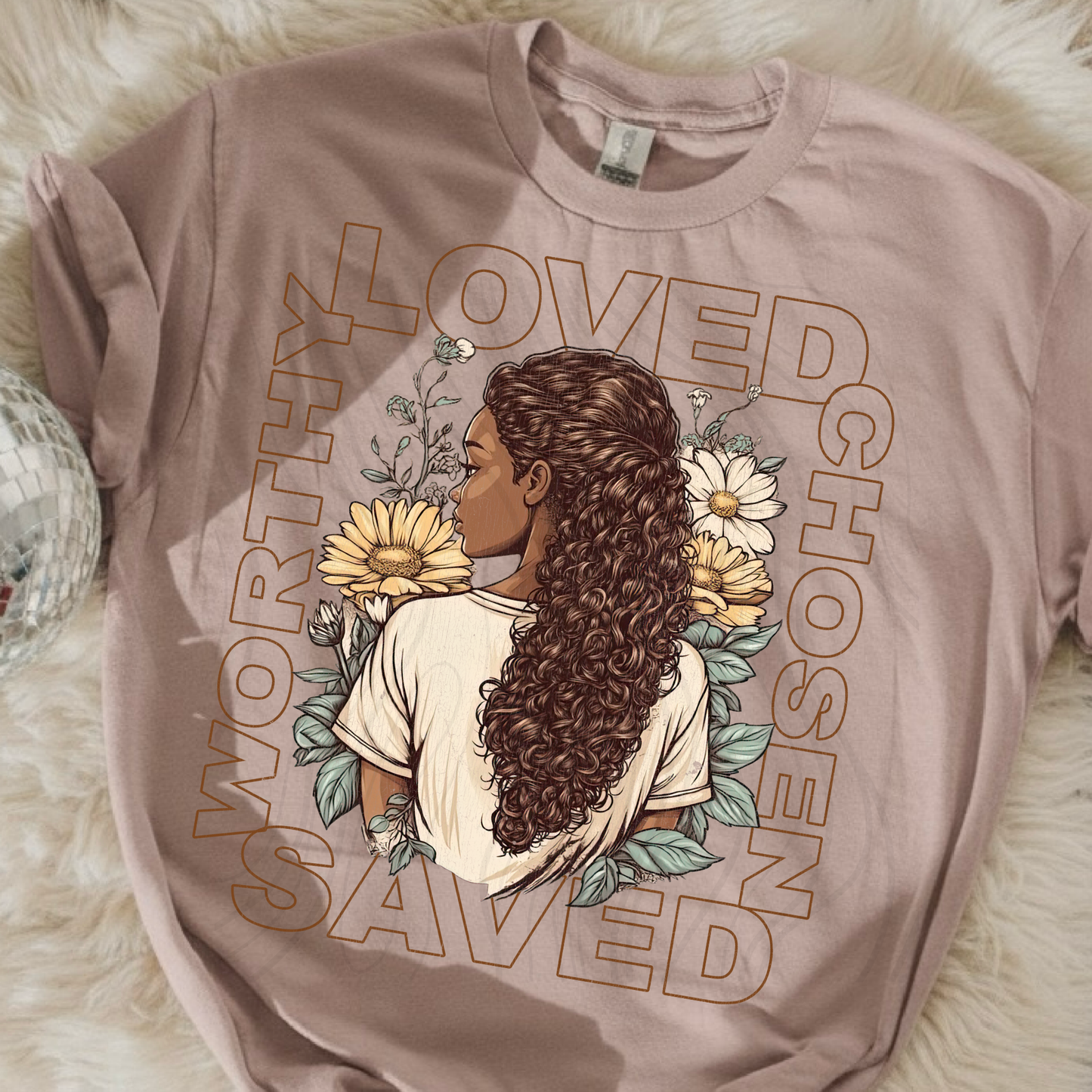 Loved Chosen Worthy Saved Transfer**SOLD SEPARATELY**