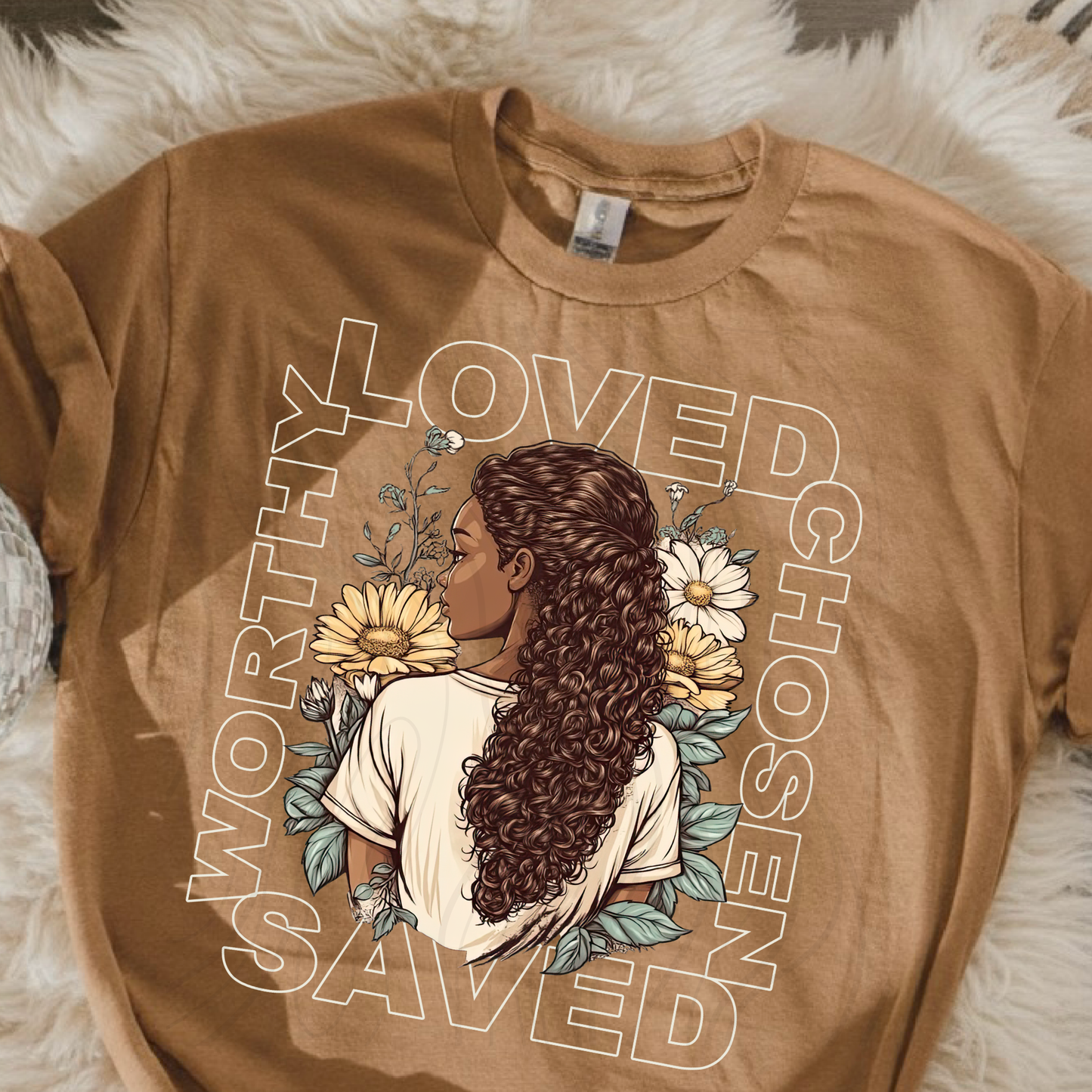 Loved Chosen Worthy Saved Transfer**SOLD SEPARATELY**