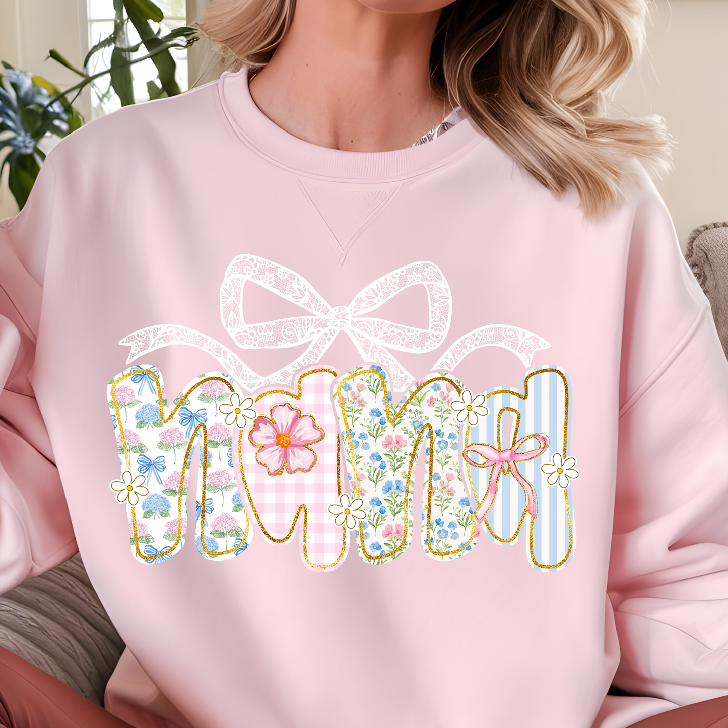 Floral Checked Coquette Family Title Transfer **SOLD SEPARATELY**