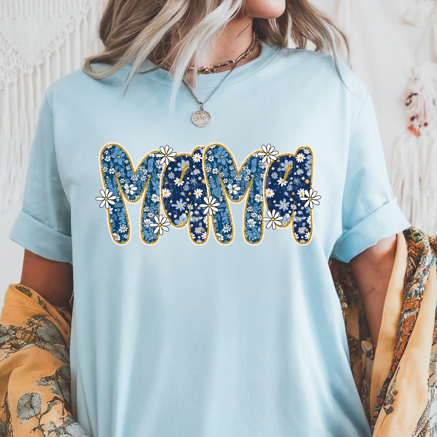 Blue Floral Family Title Transfer**SOLD SEPARATELY**