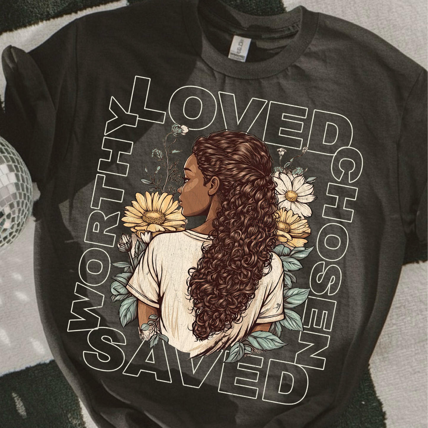 Loved Chosen Worthy Saved Transfer**SOLD SEPARATELY**