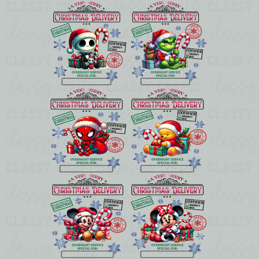 CHRISTMAS DELIVERY SANTA 30x48 - PREMADE GANG SHEET