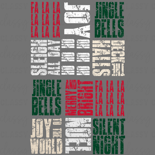 JINGLE BELLS 30x48 - PREMADE GANG SHEET