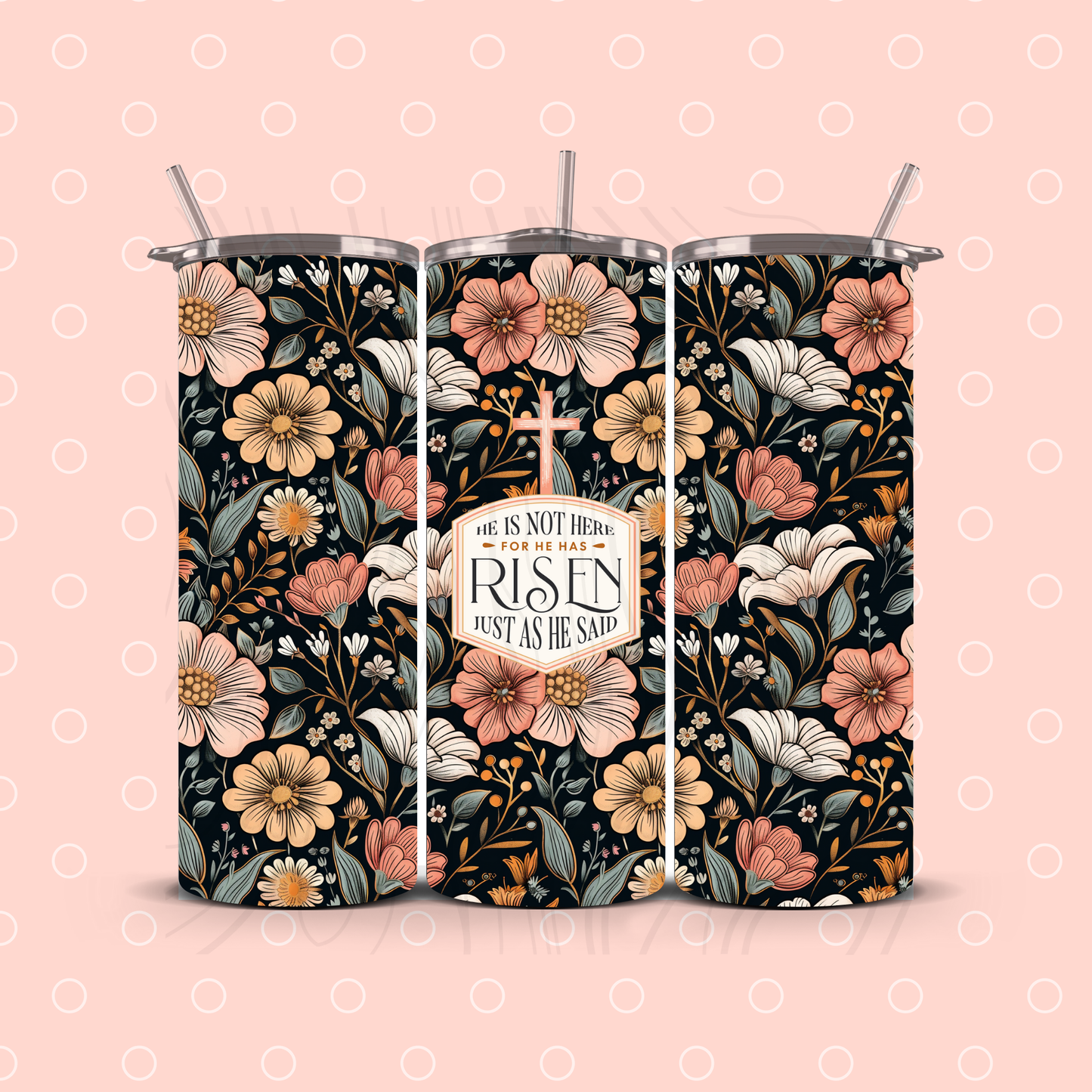 He Is Risen Tumbler Transfer