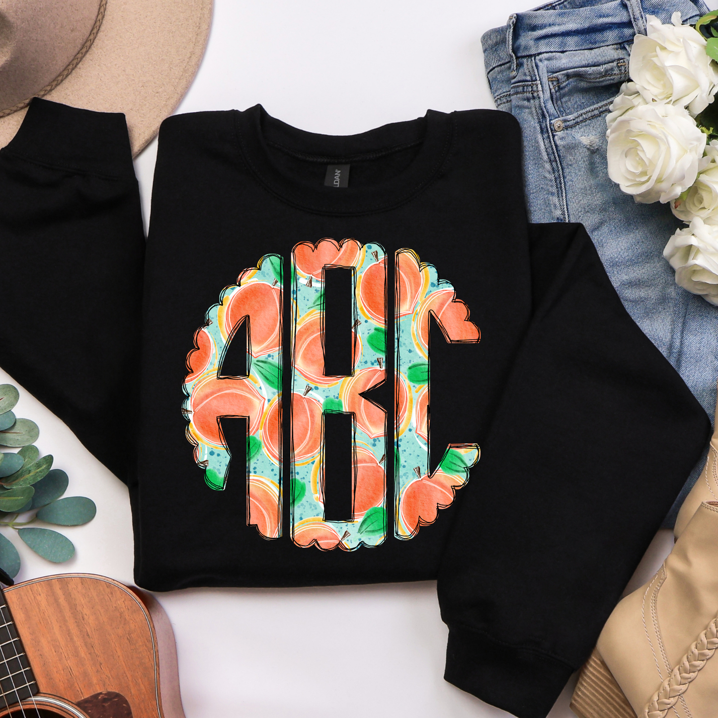 Peach - Custom Monogram Transfer