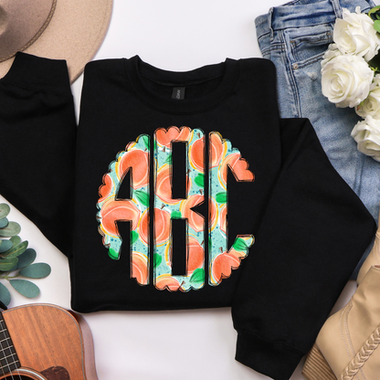 Peach - Custom Monogram Transfer