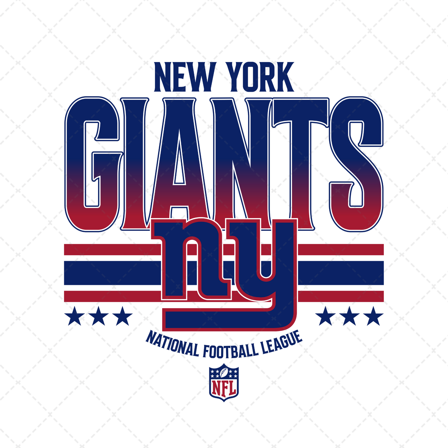 NYG Stripe Transfer **TWO PART* SOLD SEPARATELY**