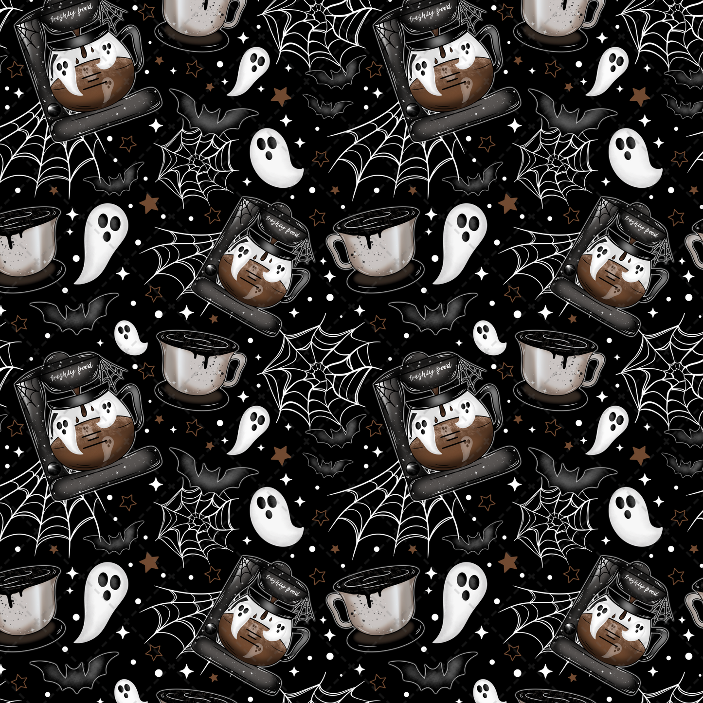 Freshly Boo'd Coffee Seamless- Sublimation Transfer