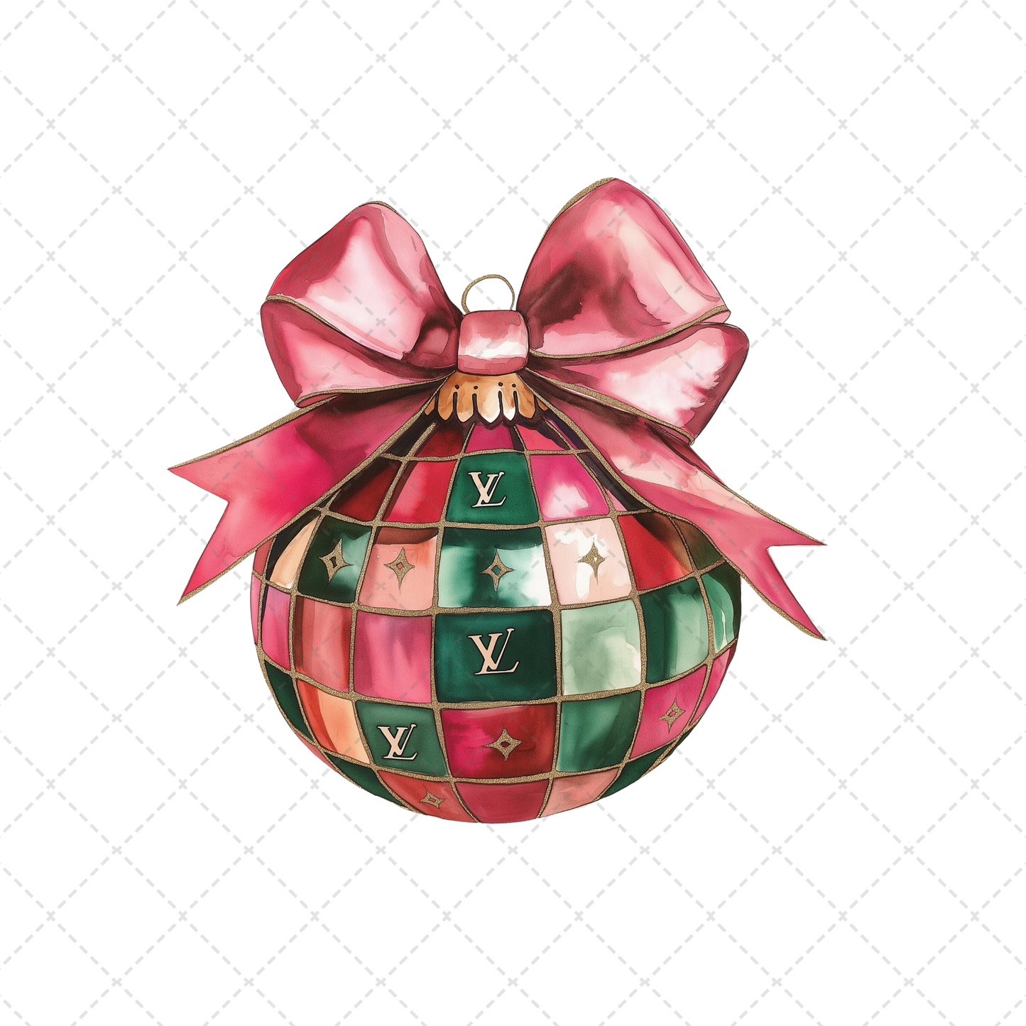 Preppy Disco Ornament Transfer