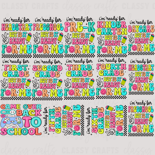 Back To School Kids - 30x24 - **YOUTH** PREMADE GANG SHEET