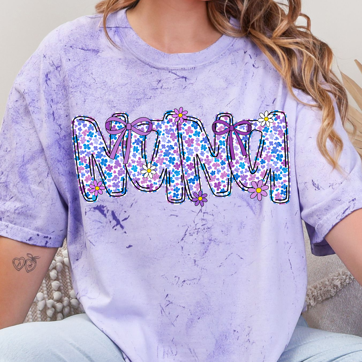 Purple Floral Family Title Transfer **SOLD SEPARATELY**