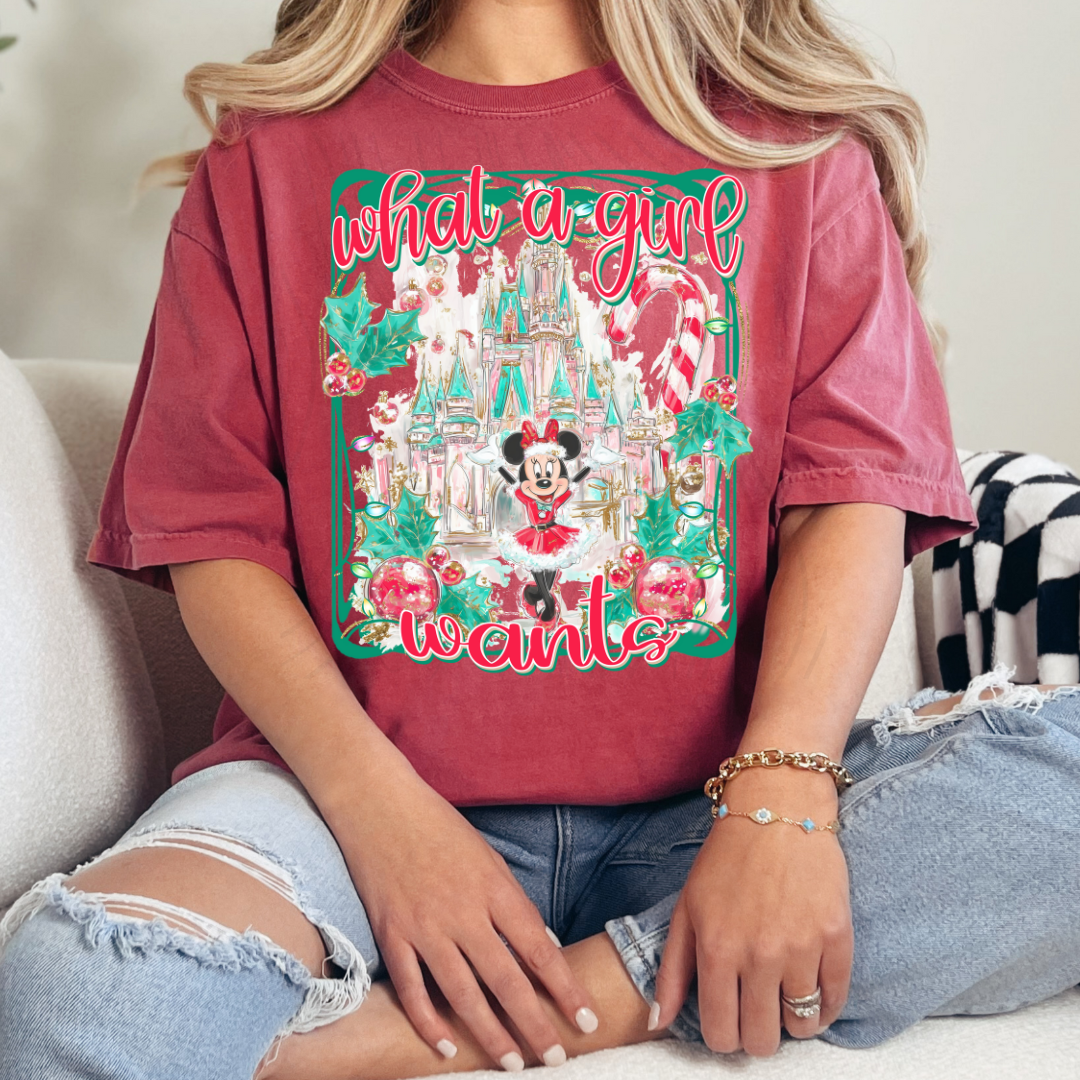 Girl Mouse What A Girl Wants Christmas Transfer