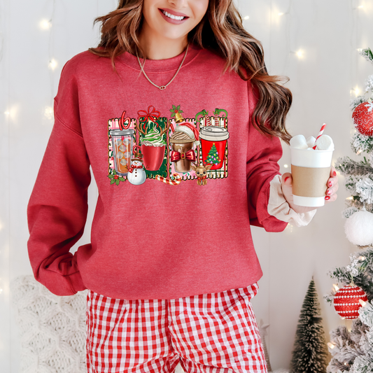 Christmas Coffee Cups Transfer