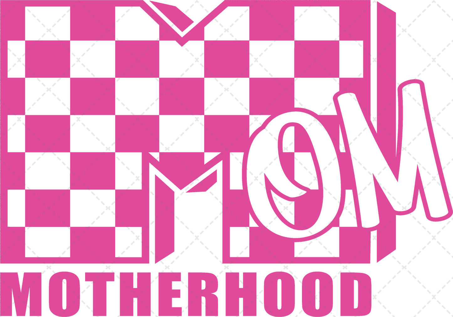 Motherhood Pink Checkered Transfer