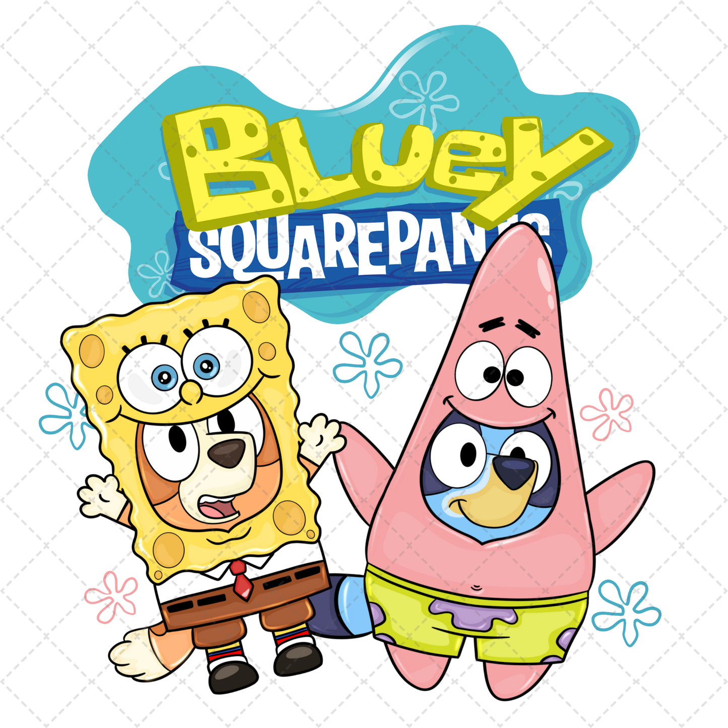 Blue Pup Squarepants Transfer