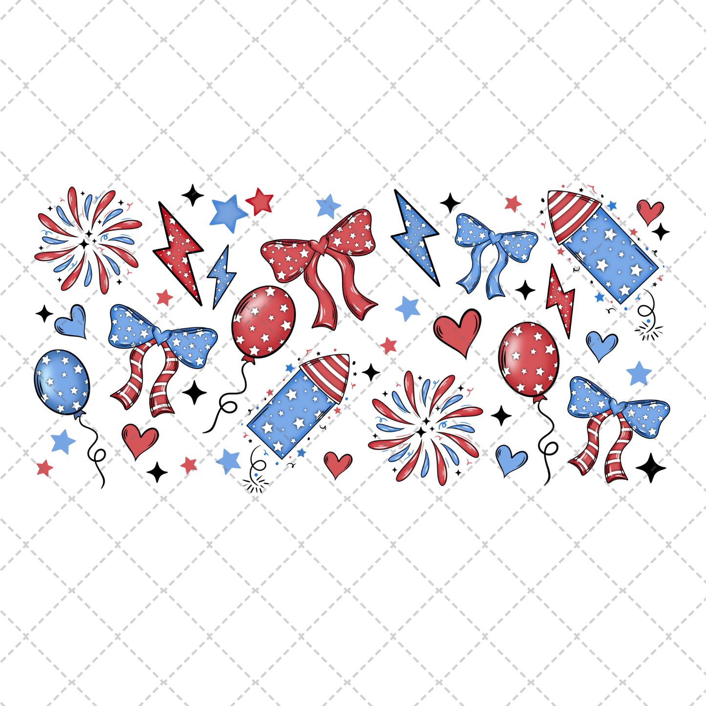 4th Of July Tumbler Wrap - Sublimation Transfer