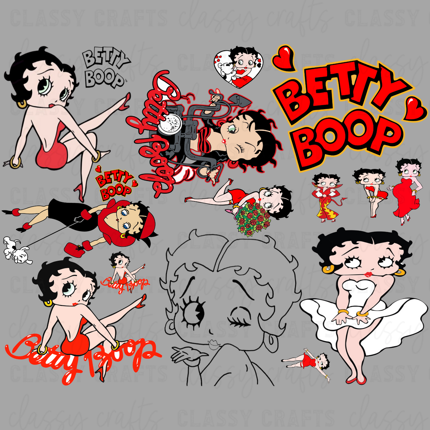 Betty B - 30x24 -PREMADE GANG SHEET