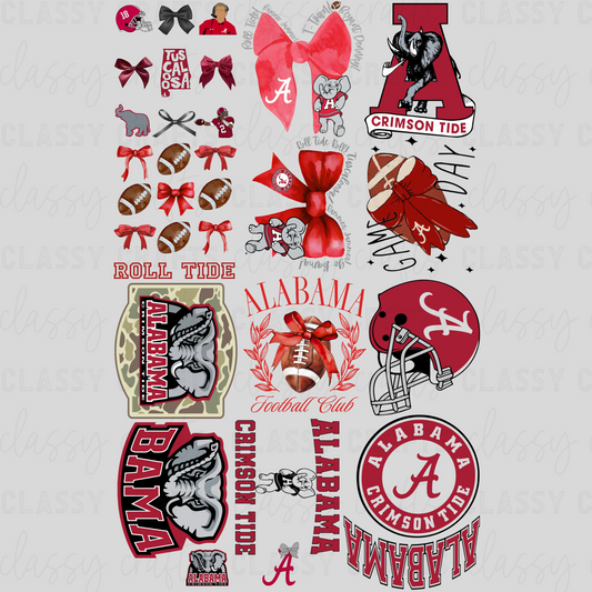 Bama Football - 30x48 -PREMADE GANG SHEET