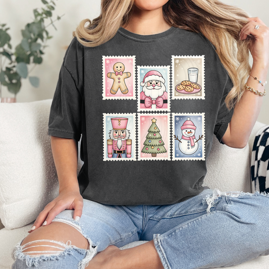 Pastel Christmas Stamps Transfer