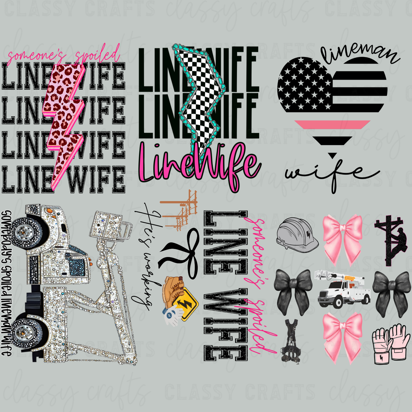 Line Wife - 30x24 - PREMADE GANG SHEET