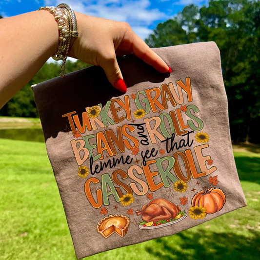 Turkey Gravy Beans And Rolls Lemme See That Casserole Transfer