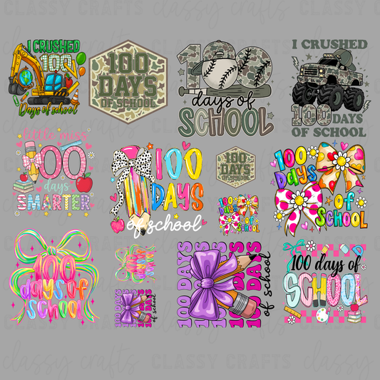 100 Days Smarter - 30x24 - PREMADE GANG SHEET