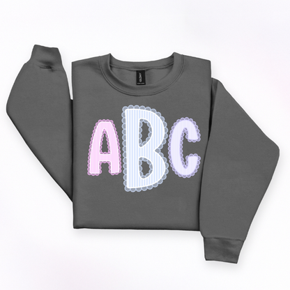 Preppy Lace Trim  - Custom Monogram Transfer