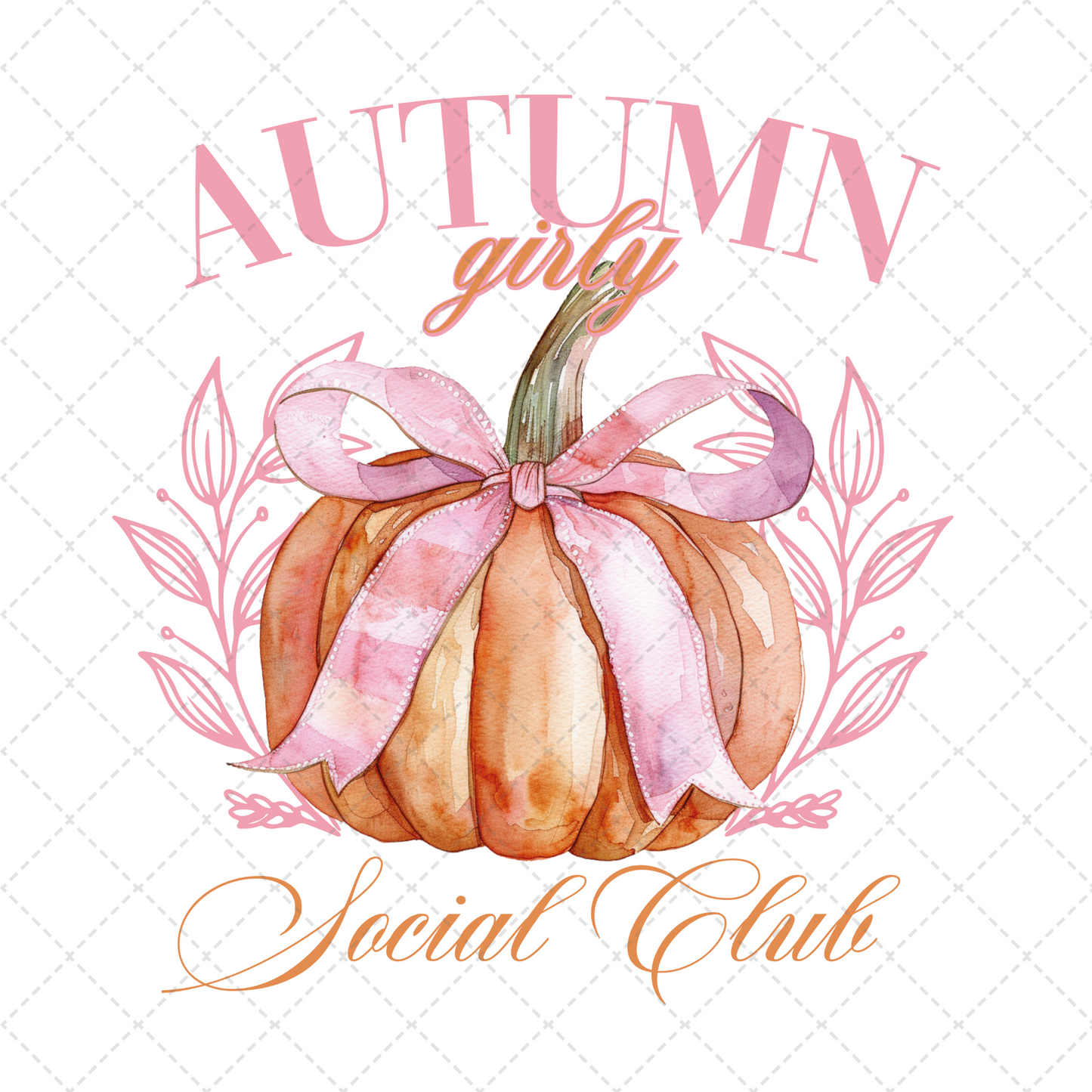 Autumn Girly Social Club Transfer