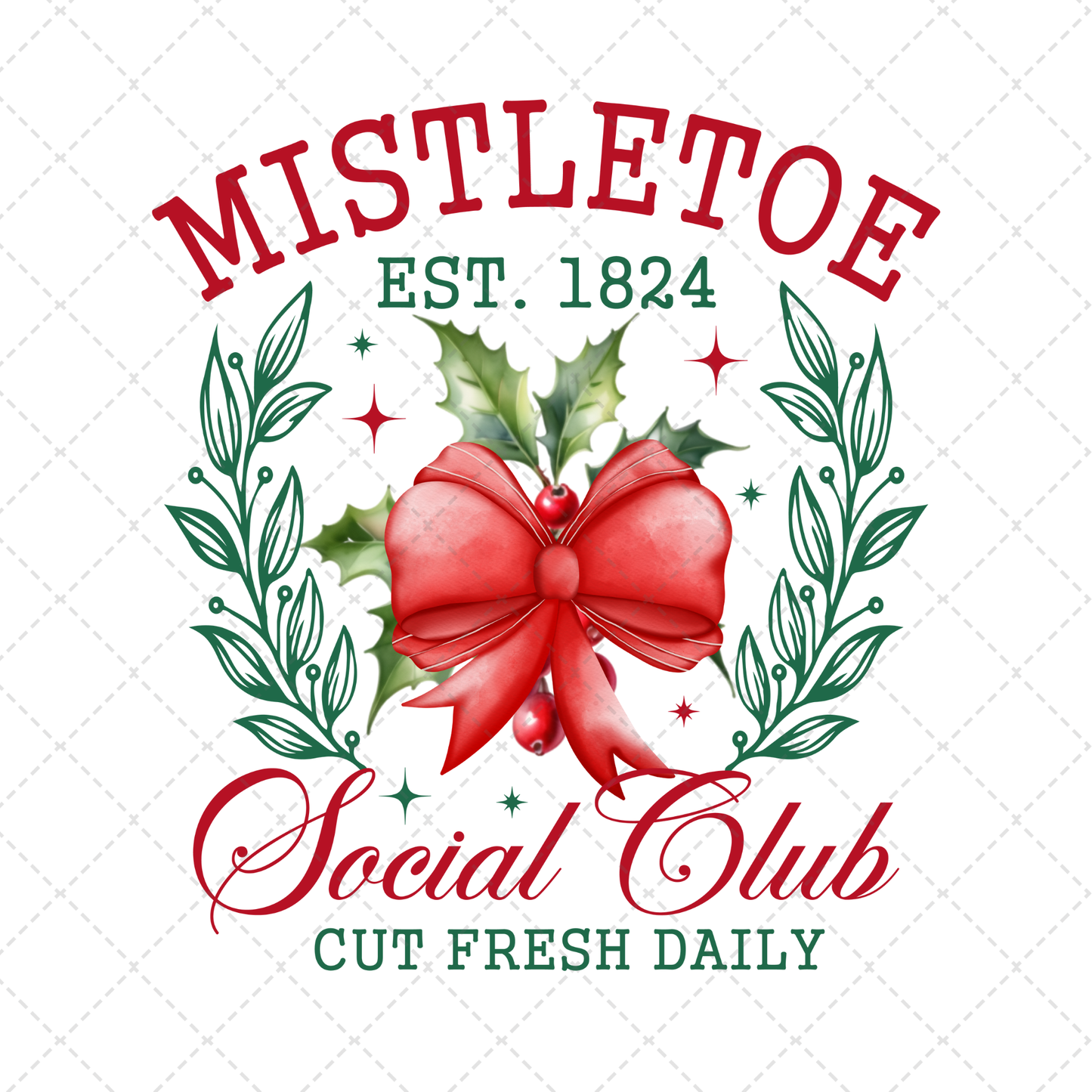 Christmas Coquette Social Club Transfer