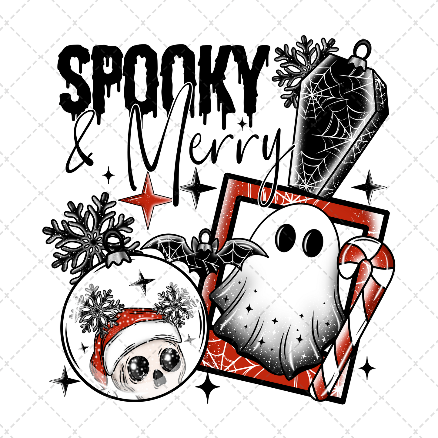 Spooky Merry Transfer **TWO PART* SOLD SEPARATELY**