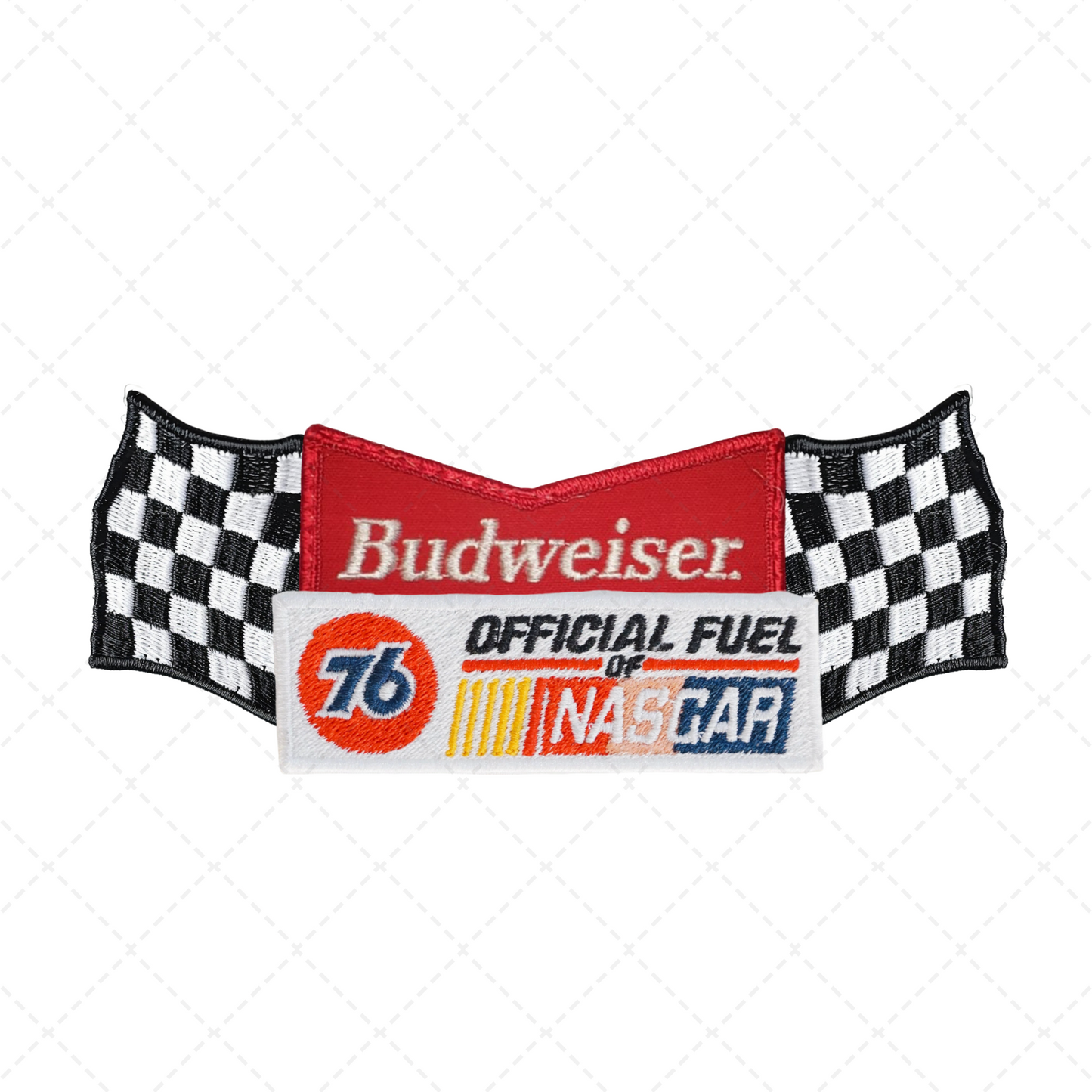 Bud Beer And Nascar Faux Embroidery Transfer