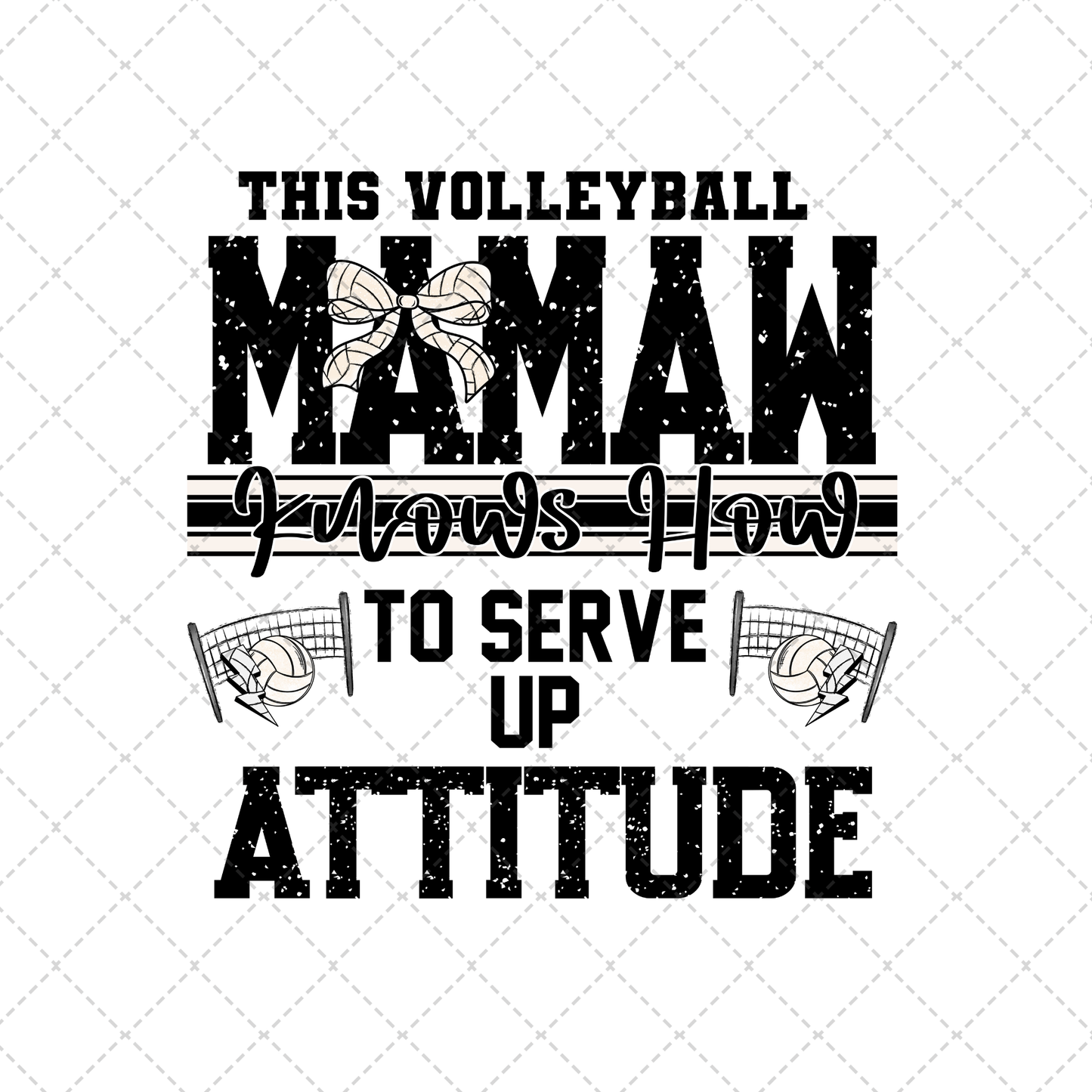 This Volleyball Mamaw Transfer ** TWO PART* SOLD SEPARATELY**