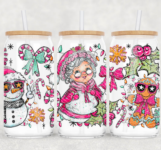 Mrs Claus Libbey Wrap 16 Oz Transfer