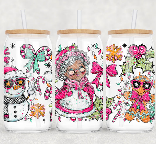 Mrs Claus DS Libbey Wrap 16 Oz Transfer