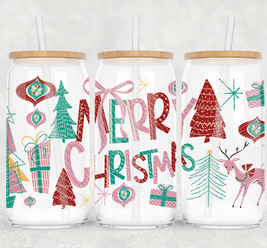 Merry Christmas Libbey 16 oz Transfer