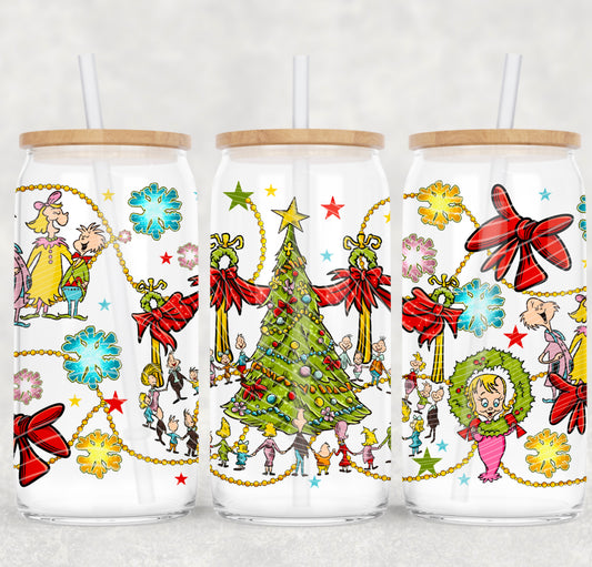 Whoville 16oz Libbey Wrap Transfer