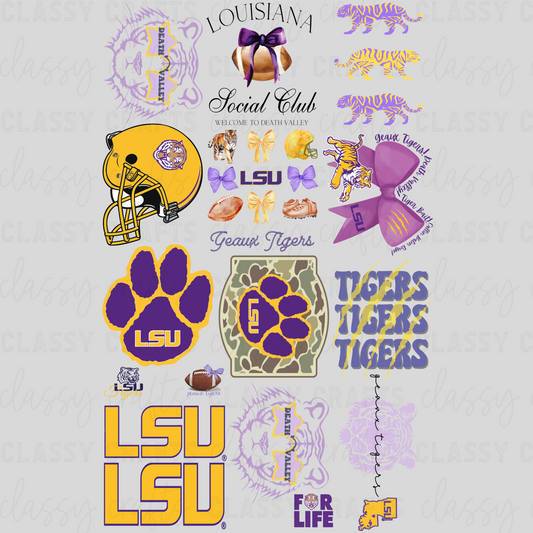 LA.Tigers Football - 30x48 -PREMADE GANG SHEET