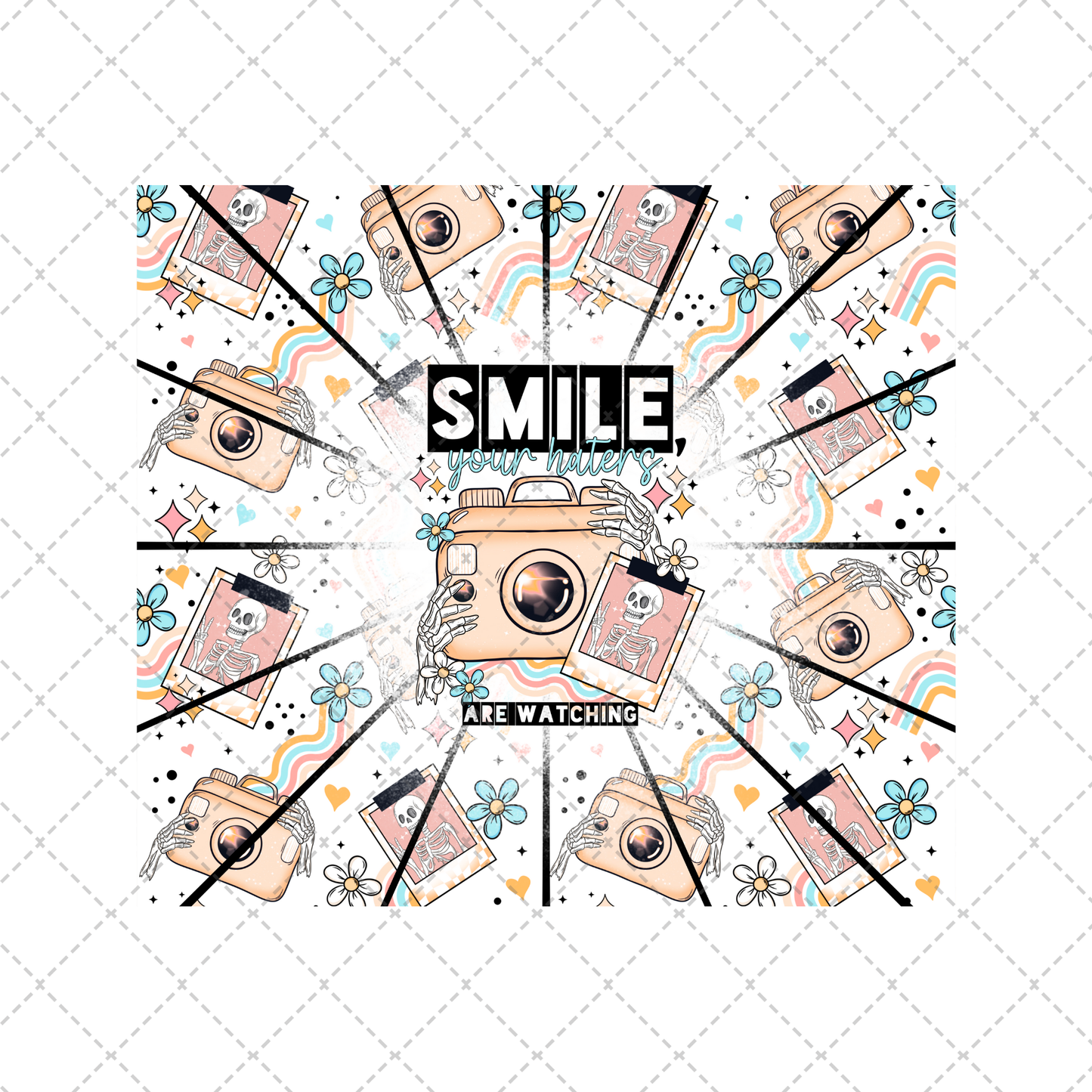 Smile Haters Tumbler Wrap - Sublimation Transfer