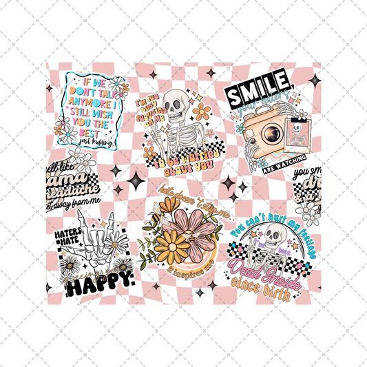 Snarky Collage Tumbler Wrap - Sublimation Transfer