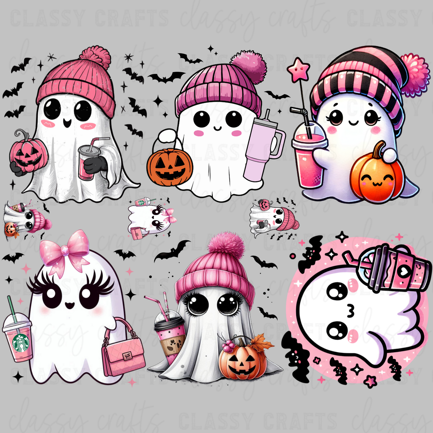 Pink Bougie Ghost - 30x24 -PREMADE GANG SHEET